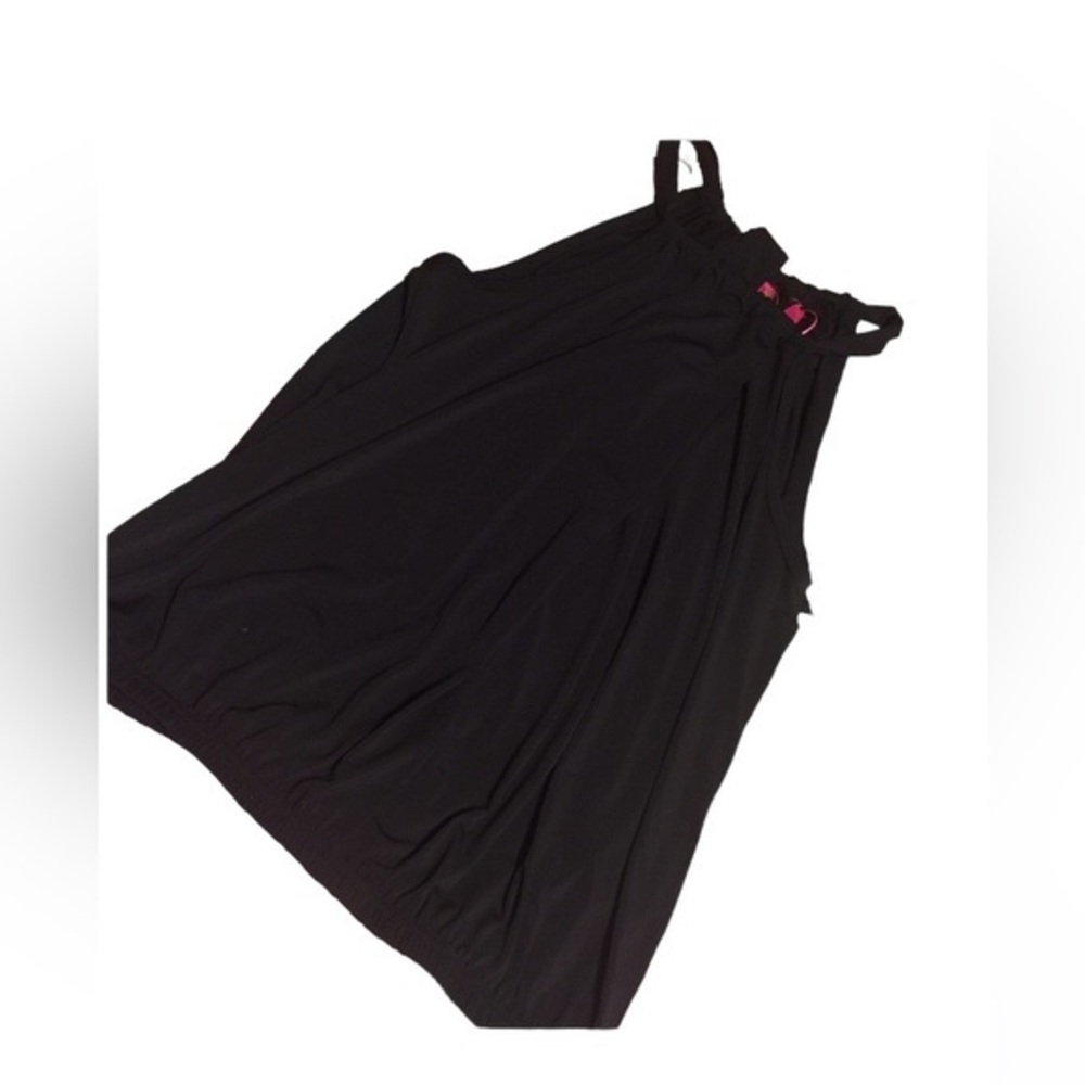Margaret Joseph Halter Style Swim Cover or Top - Medium Black